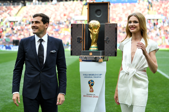 See the FIFA World Cup Original Trophy's Louis Vuitton Travel Case - DuJour