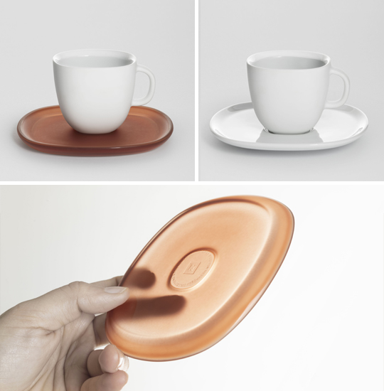 The Lume Collection porcelain gran lungo cups sheds a modern glow