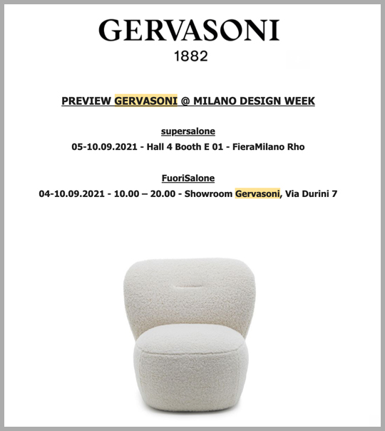 Product highlights at showrooms during Milan Design Week 2021