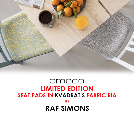 EMECO LIMITED EDITION SEAT PADS IN KVADRAT S FABRIC RIA BY RAF