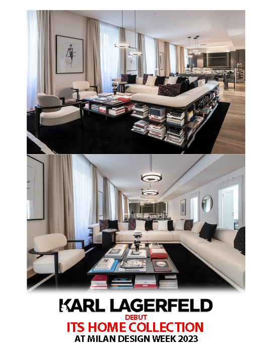 Silk camellias and bathroom tiles: Karl Lagerfeld's designs and