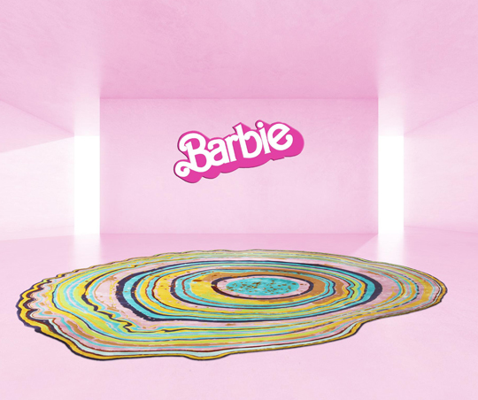 SAHRAI MILANO S AGATA ROSE LAGUNA RUG FEATURED IN THE BARBIE MOVIE