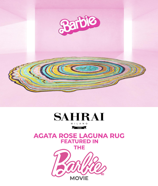 SAHRAI MILANO S AGATA ROSE LAGUNA RUG FEATURED IN THE BARBIE MOVIE