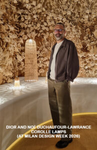 DIOR AND NOÉ DUCHAUFOUR-LAWRANCE: COROLLE LAMPS (AT MILAN DESIGN